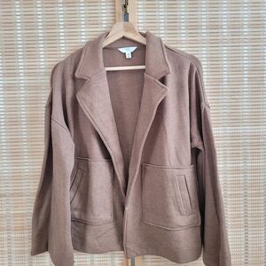 Time and Tru Tan Open Front Cardigan